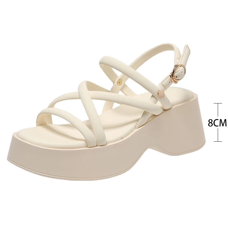 Soft Women's Sandals Summer Platform Women Sandals Outdoor Non-slip Female Casual Shoes Comfortable Buckle Strap Zapatillas 2023