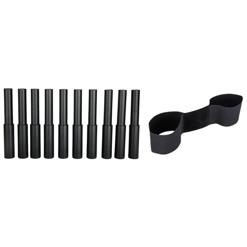 

10Pcs Golf Club Shaft Extension Stick & 1Pcs Golf Swing Training Aid Golf Arm Band Posture Motion Correction Belt