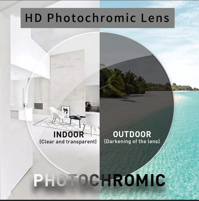 

Photochromic Progressive Lens Grey Color and Brown Color Transition optical Lens for Myopia Prescription