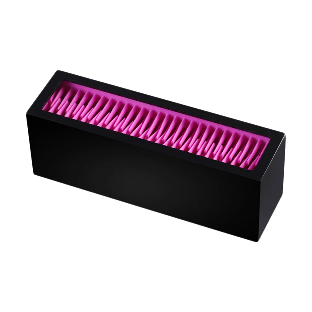 

Plastic Makeup Brush Drying Holder Desktop Organizer Portable Lipstick Display Stand (Black and Red)