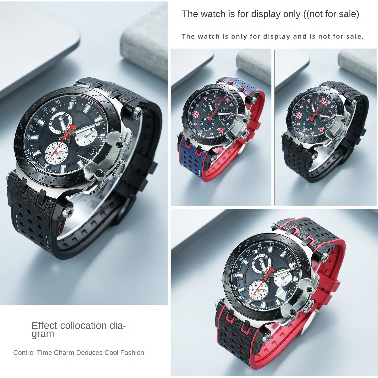 Фото Сменный ремешок T115 для часов Tissot T115.417 427, резиновый ремешок T115.42A, кожаный ремешок для часов, красный, синий. №5