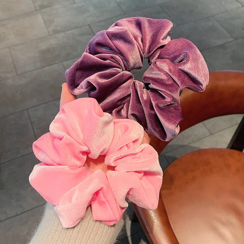 

Oversized Velvet Elastic Hair Bands Hair Scrunchies Women Big Scrunchie Hair Rubber Ties Accessories Ponytail Holder Headwear