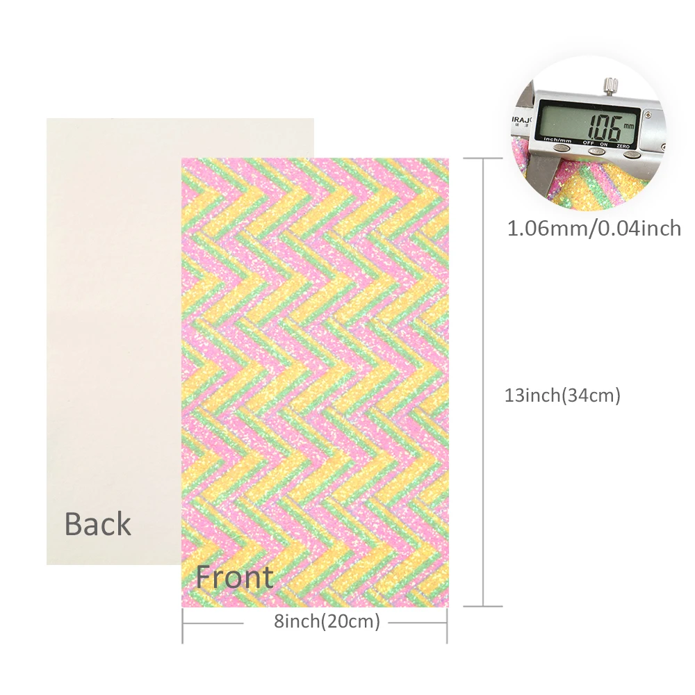 7 шт./компл. 20x33 см мерцающий массивный блестящий комплект из искусственной кожи