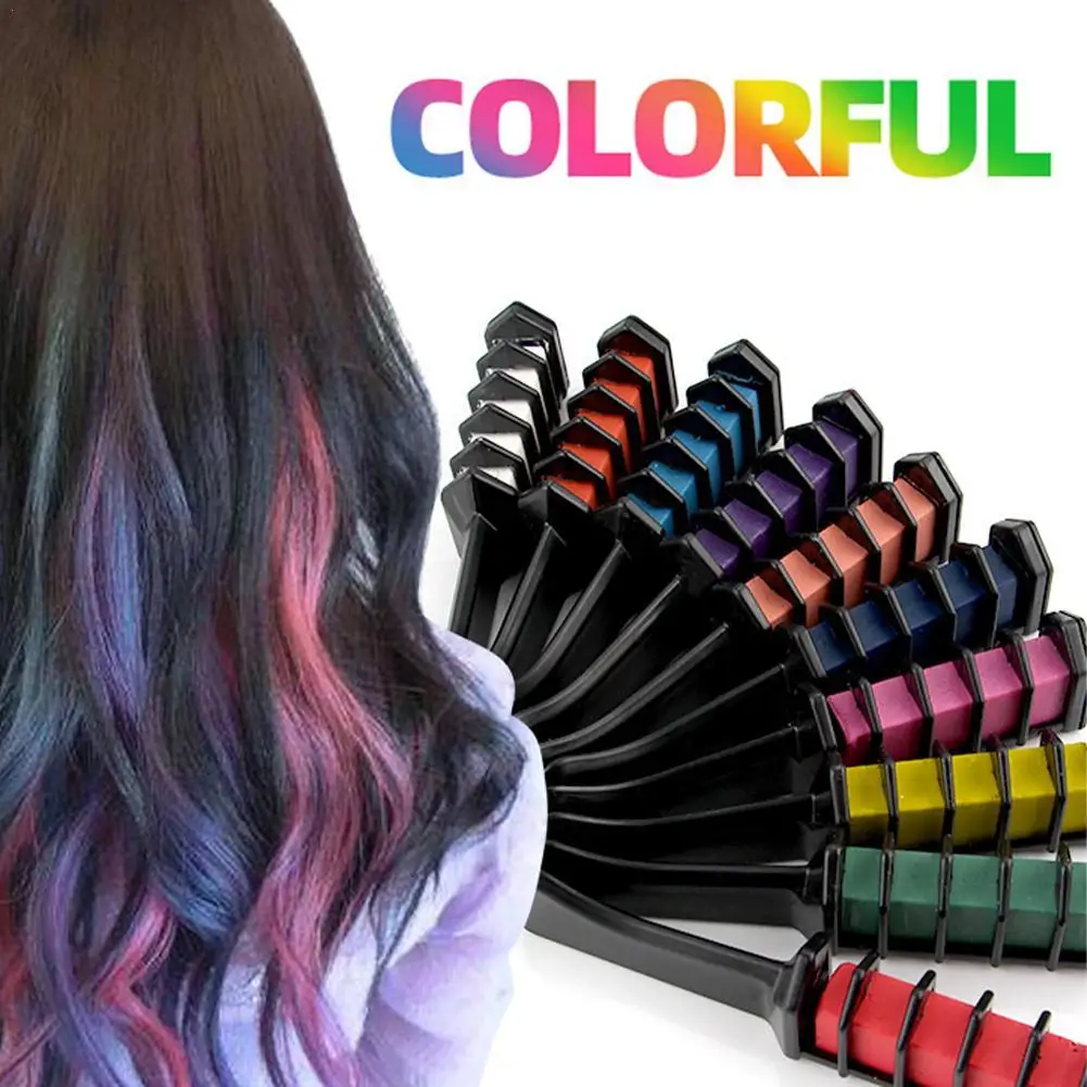 

10 шт. цветной мел для волос, модная цветная тушь для ресниц, мелки для окрашивания волос, мгновенная краска для волос, искусственная краска для волос для девушек
