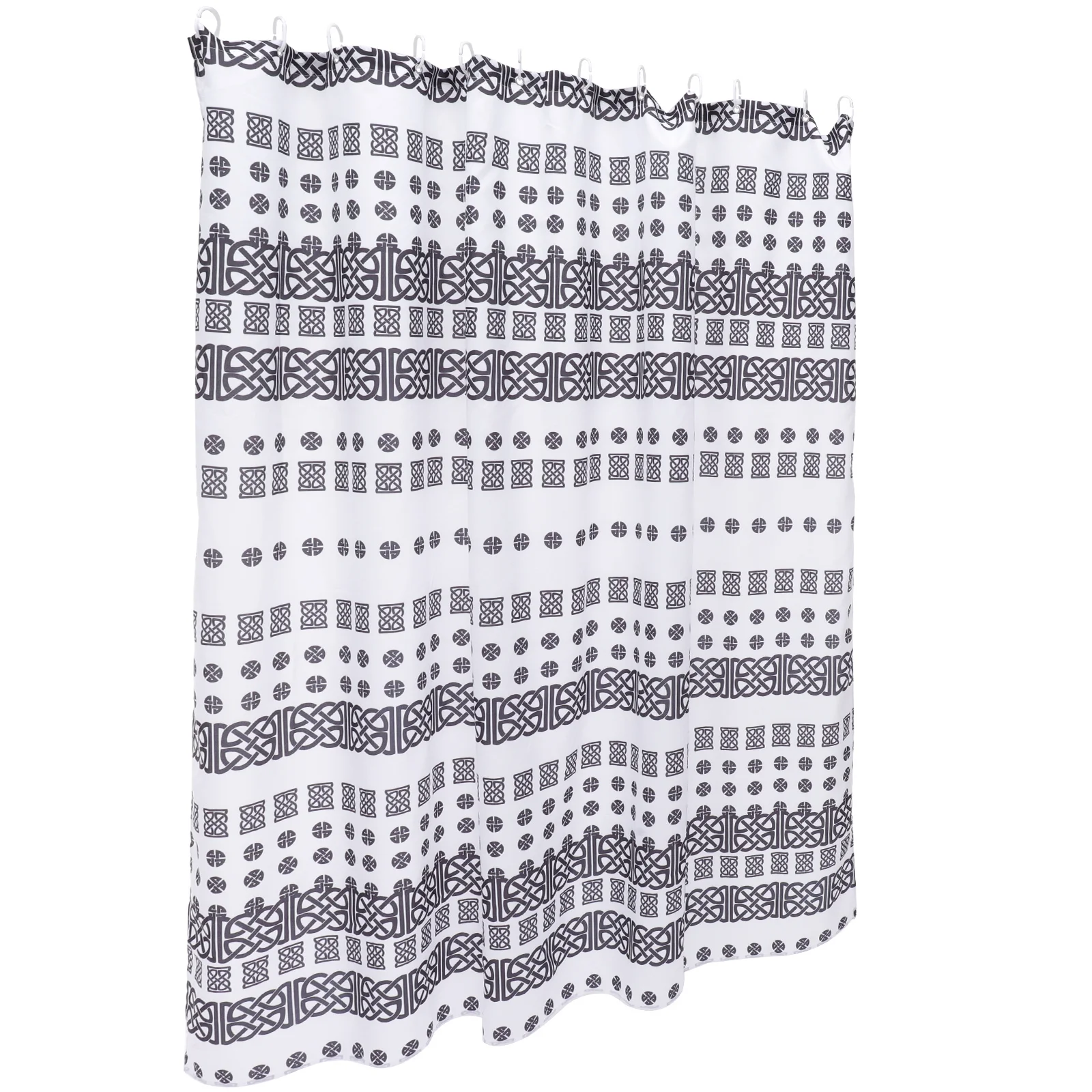 

Shower Curtain Curtains Bathroompolyesterbath Cloth Geometric Waterproof Extra Window One Piece Short Washable Fabric Bathtub
