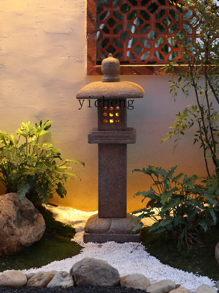 Уличная лампа XL в китайском стиле для двора японская на солнечной батарее сада