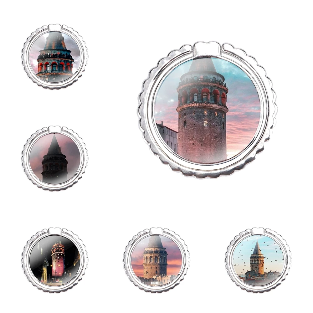 Мультяшный модный Креативный дизайн Турецкая Галата Kulesi держатель для мобильного телефона металлическое кольцо-держатель для пальца