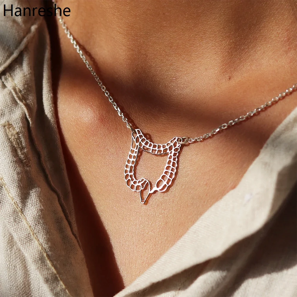 

Hanreshe Pendant Necklace Silver Color Quality Stainless Steel Metal Medical Jewelry Necklaces for Doctor Nurse Collectible Gift