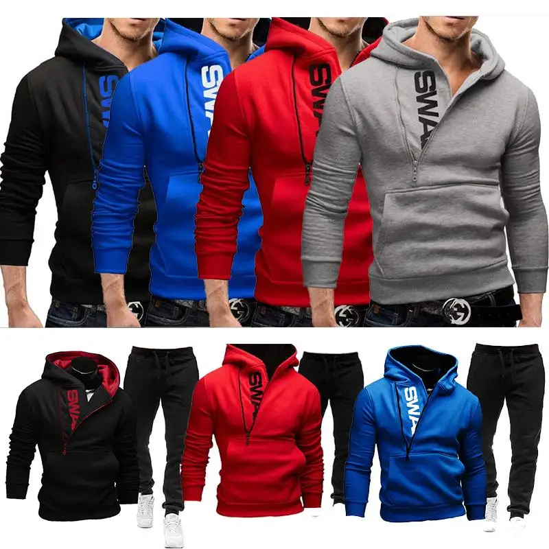 

Tracksuit Men 2 Pieces Set Sweatshirt + Sweatpants Sportswear Zipper Hoodies 2022 Casual Mens Clothing Ropa Hombre Size S-4XL