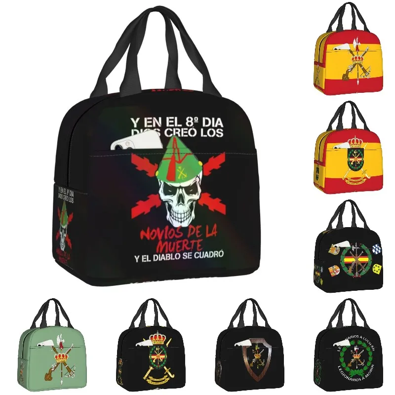 

Spanish Legion Lunch Bag Women Spain Coat of Arms Cooler Thermal Insulated Lunch Tote for Kids School Children Picnic Food Bags