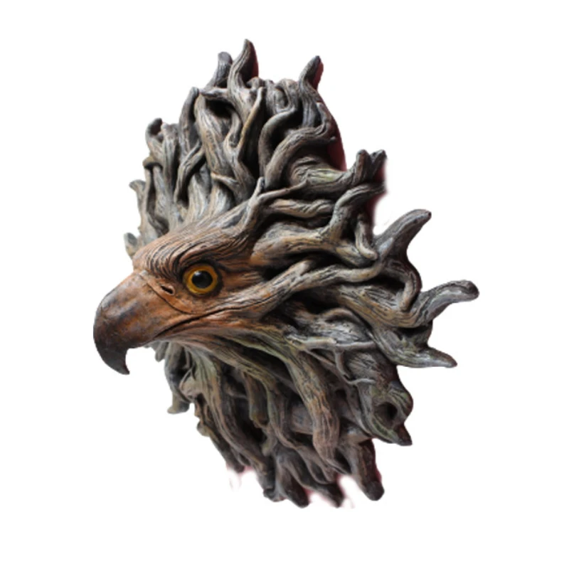 

Resin Crafts Tree Root Eagle Head Tree Pendant Garden Decoration Living Room Wall Decoration