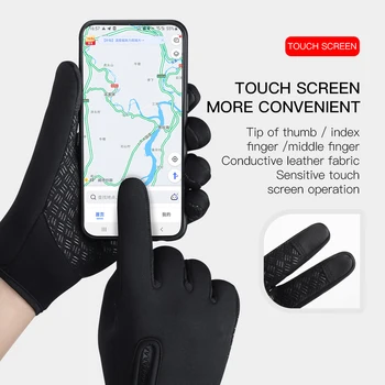Hot Winter Gloves For Men Women Touchscreen Warm Outdoor Cycling Driving Motorcycle Cold Gloves Windproof Non-Slip Womens Gloves 2