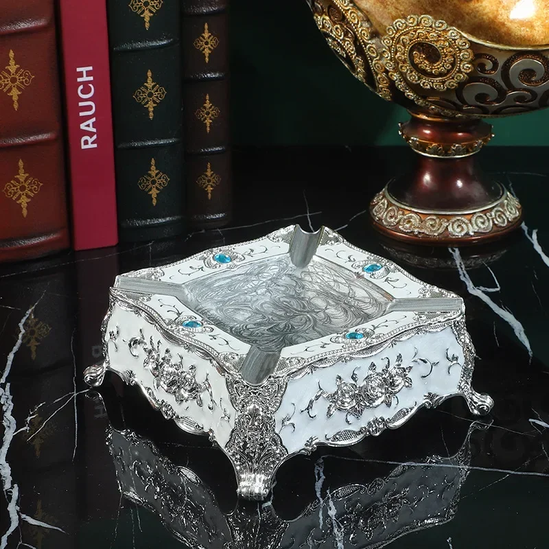 Пепельница квадратная эмалированная ручной работы роскошный изысканный