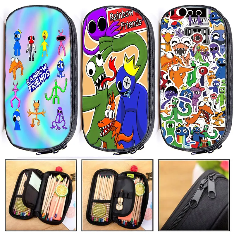 

High Quality Rainbow Friends Pencil Case Cosmetic Box Anime Pencil Pouch Kids Cartoon Game Pen Bag School Supplies Stationery