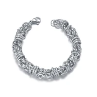 new creative handmade byzantine emperor chain bracelet for men women charms smooth kpop high quality stainless steel jewelry diy