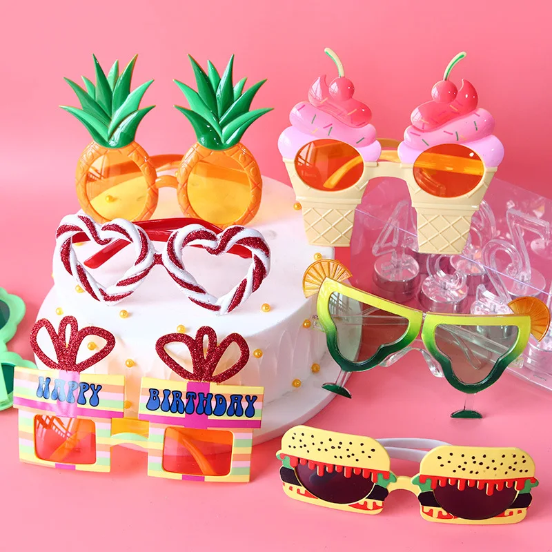 

Funny Glasses Hawaii Beach Party Pink Sunglasses Flamingo Party Tropical Decorations Pineapple Summer Luau Hawaiian Party Event
