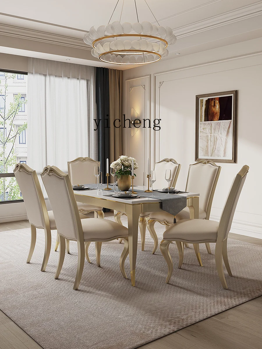 Стул Tqh в французском стиле кремового цвета дизайнерское обеденное кресло из