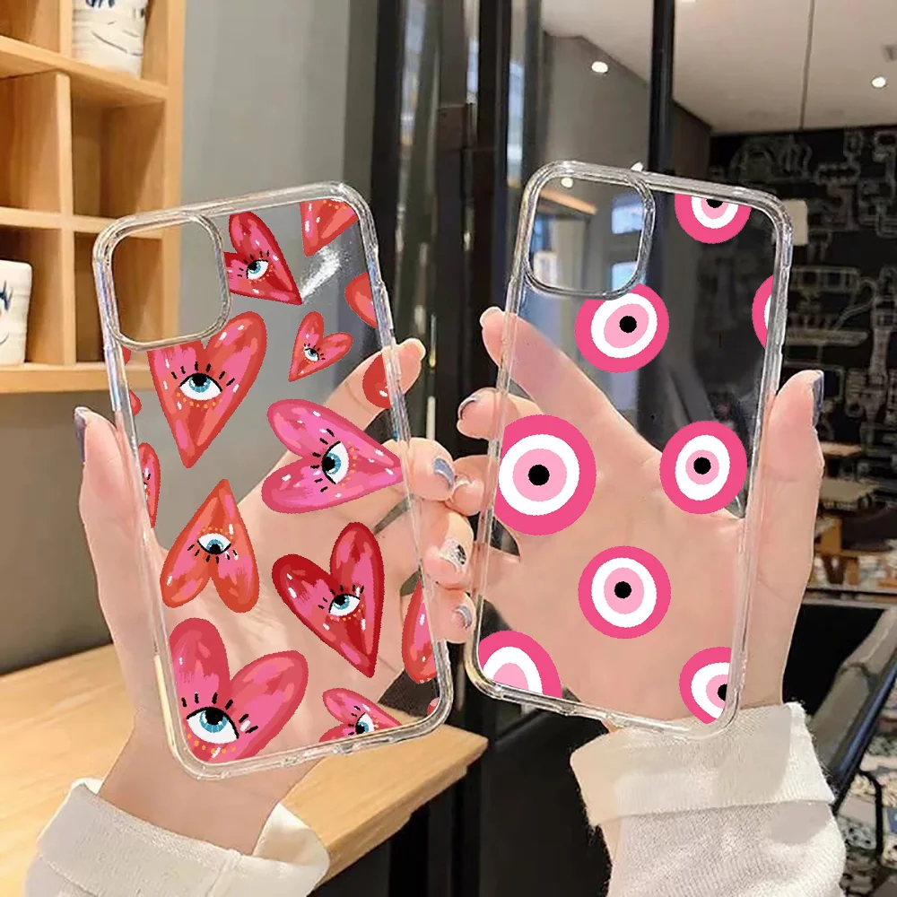 

Turkish Evil Eye Phone Case For Samsung Galaxy Note 4 8 9 10 20 S8 S9 S10 S10E S20 Plus UITRA Ultra transparent tpu prime