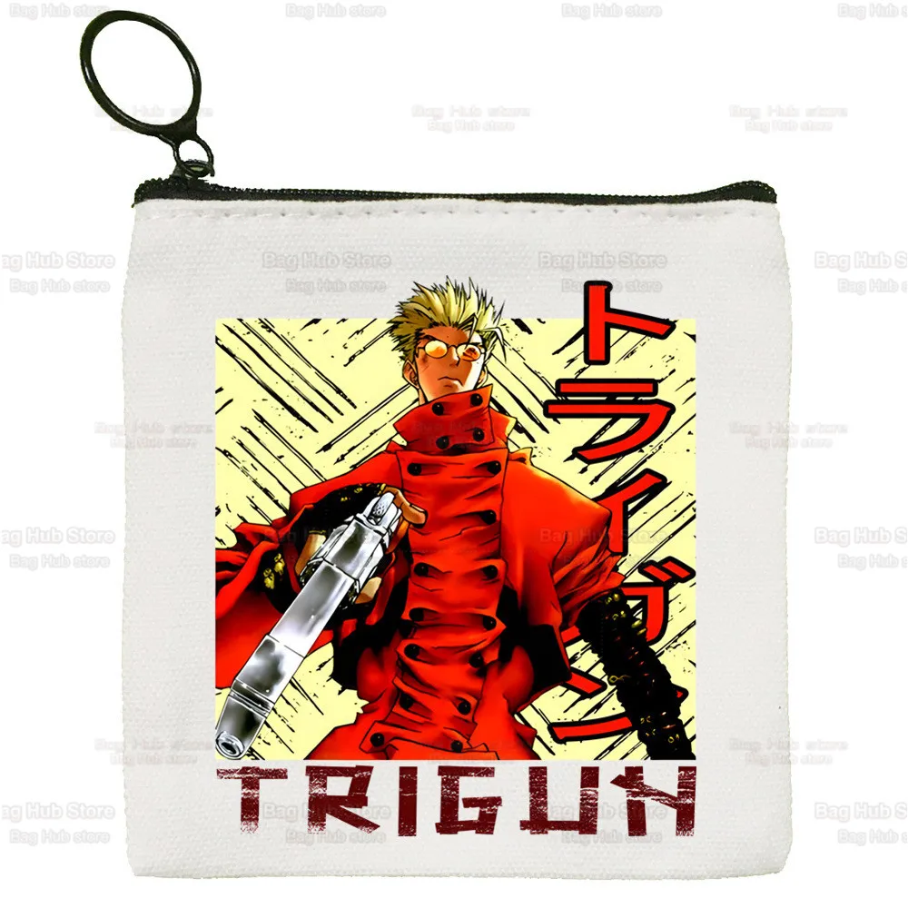 Vash Trigun Typhoon Canvas Coin Purse Custompattern Logo Storage Pouch Canvas Bag New Coin Bag Key Coin Purse