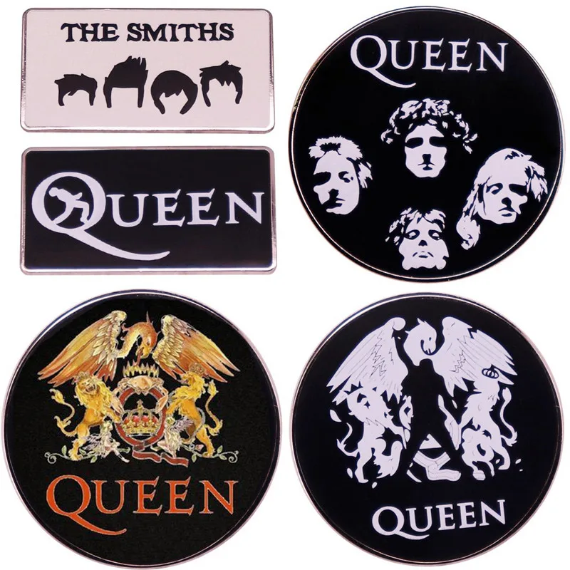 MUSIC BAND Queen Will Rock You Brooches Enamel Pin Brooch Badge Lapel Pins Hard Metal Alloy Jacket Decoration Ornaments Jewelry