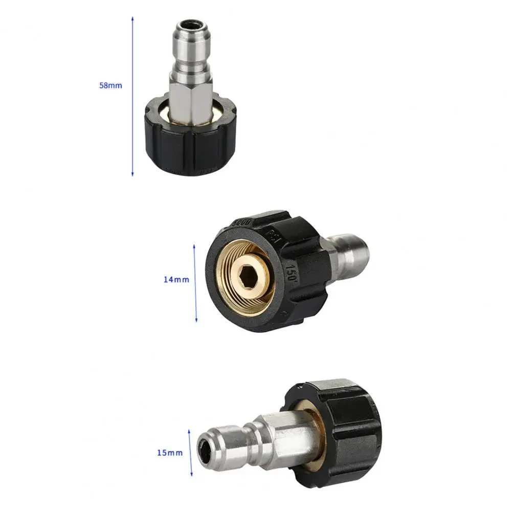 

1 Set Sturdy Quick Disassembly Pressure Washer Fitting Anti-corrosion Cleaning Machine Pressure Washer Adapter Connect