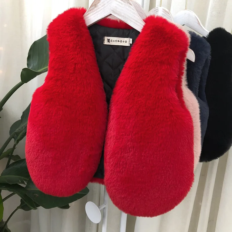 Детский жилет плюшевый мужской и женский весенне-осенне-зимний хлопковое