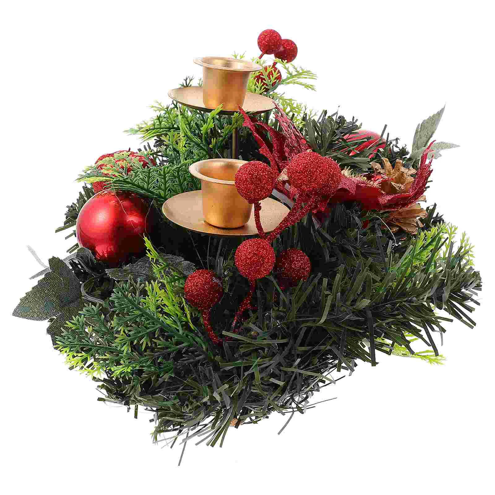 

Christmas Holder Wreath Minirings Wreaths Candlestick Stand Holiday Table Votive Ring Pretty Rustic Iron Candleholder Tea Light
