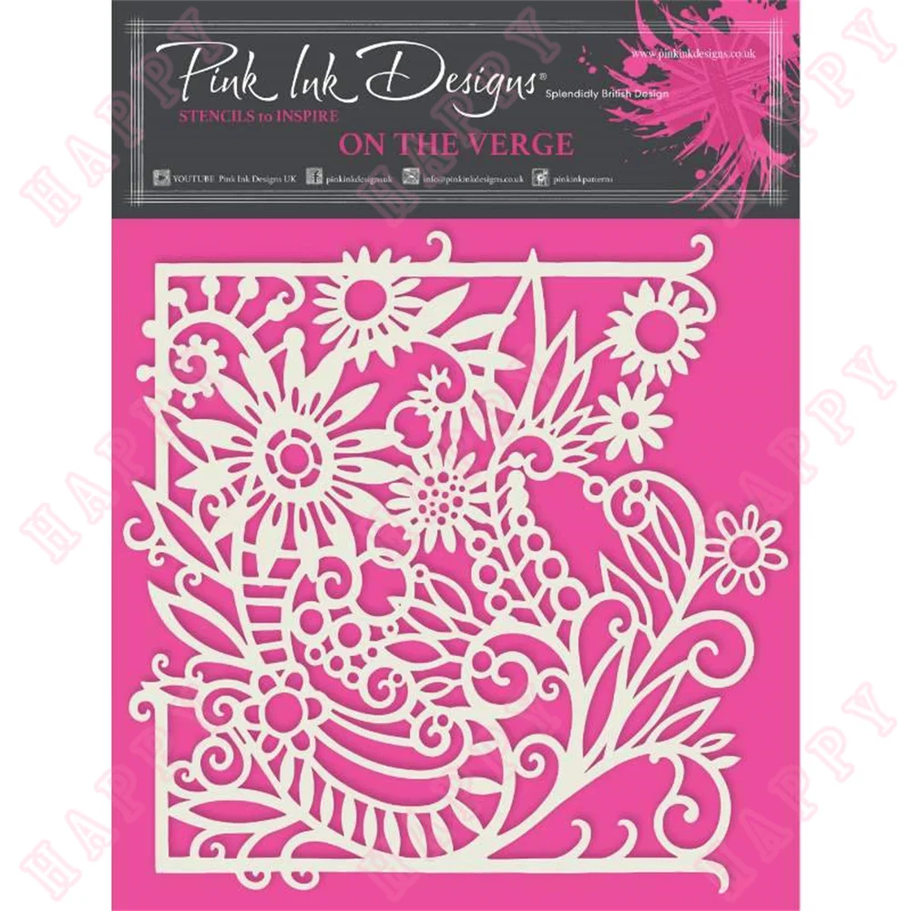 

2022 Summer on the Verge 7" Square Stencil Diy Scrapbooking Paper Greeting Cards Album Diary Crafts Decoration Coloring Molds