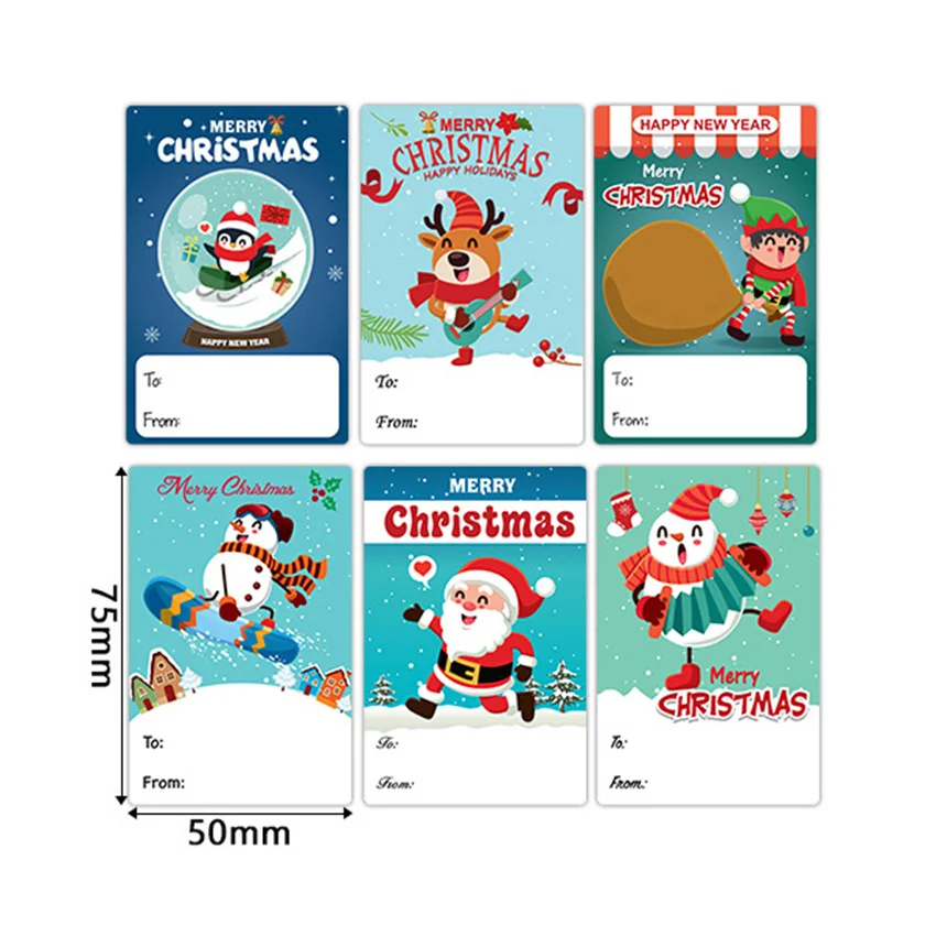 

50-100 шт., ярлыки для рождественских подарков