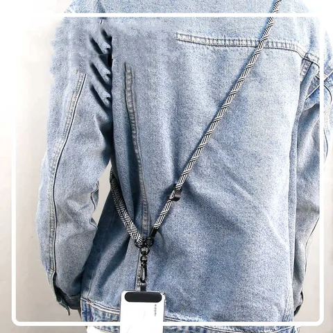 Нейлоновый ремешок для телефона, длина 150 см, регулируемый съемный шейный шнур, уличный универсальный ремешок через плечо, зажим для карт для мобильного телефона