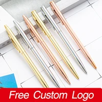 new custom logo metal ballpoint pen ad personalized gift ballpoint pen rose gold student pens office supplies school stationery