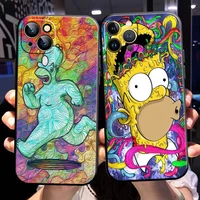 simm psons funny homer for apple iphone 13 12 11 pro max mini x xr xs max 5 6 7 8 plus phone case liquid silicon tup cover funda