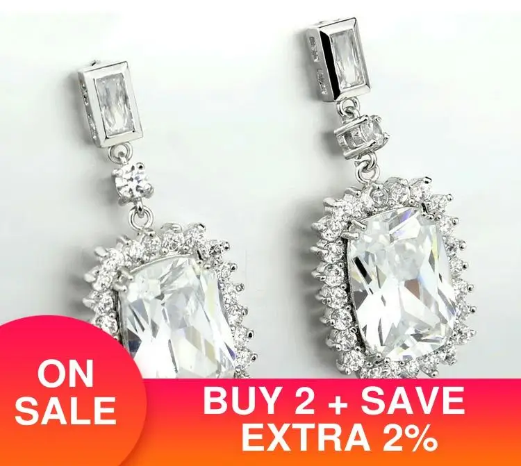 Новинка 2021 роскошные серебряные черные синие серьги для женщин украшения на День