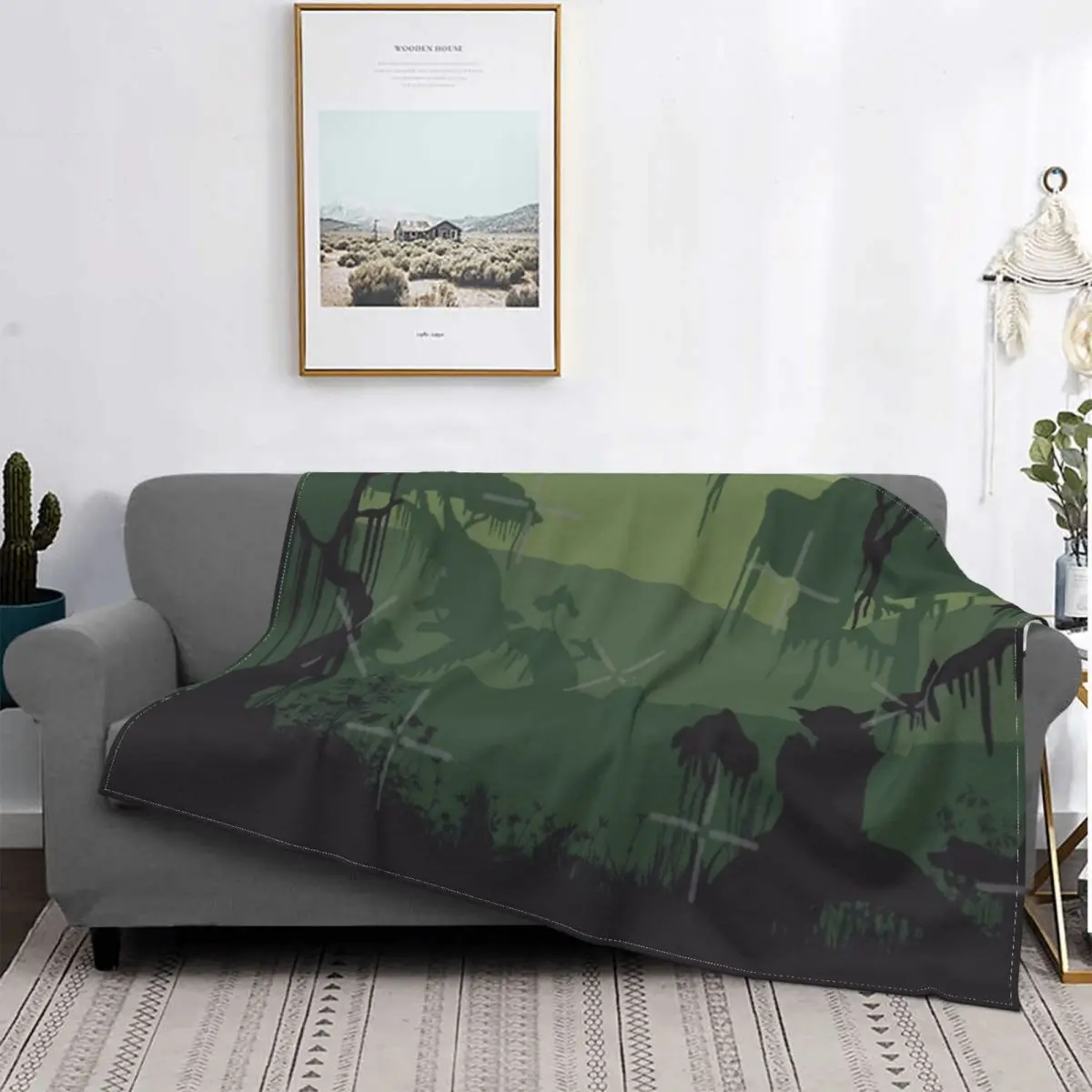 

Dagobah-Manta a cuadros para cama, edredones a cuadros de Anime, Manta a cuadros en el sofah