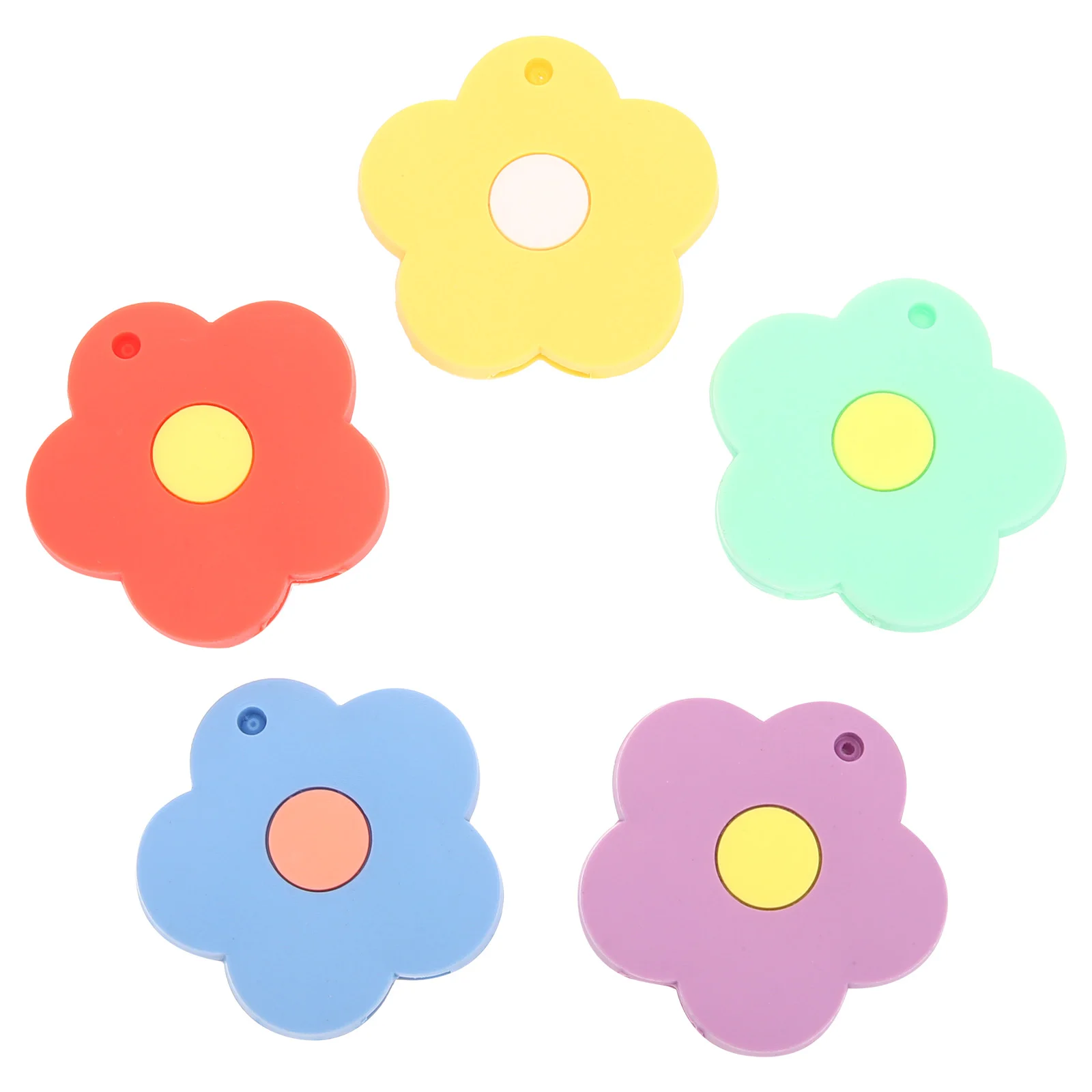 

5pcs Silicone Flower Key Holder For Car House Key Protector Creative Key Caps