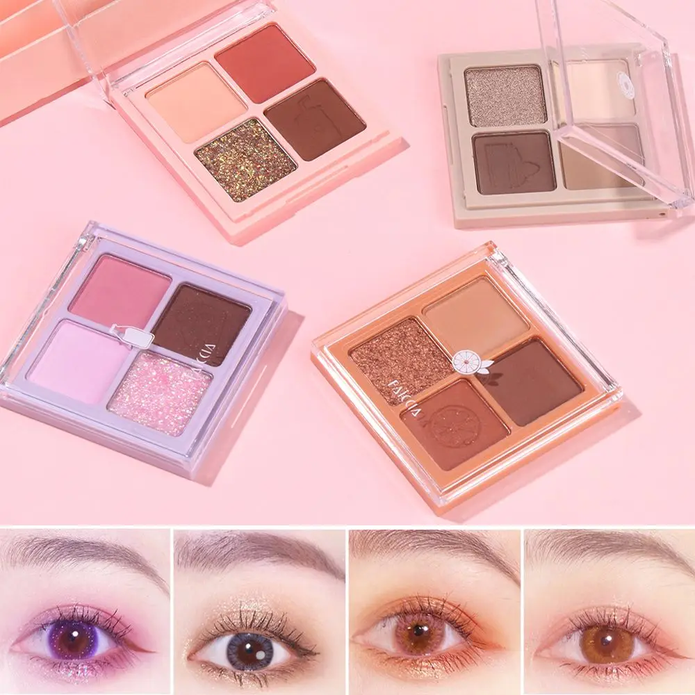 

Pigmented Glitter 4 Colors Matte Cosmetics Eyeshadow Palette Eyes Makeup Eye Pigments