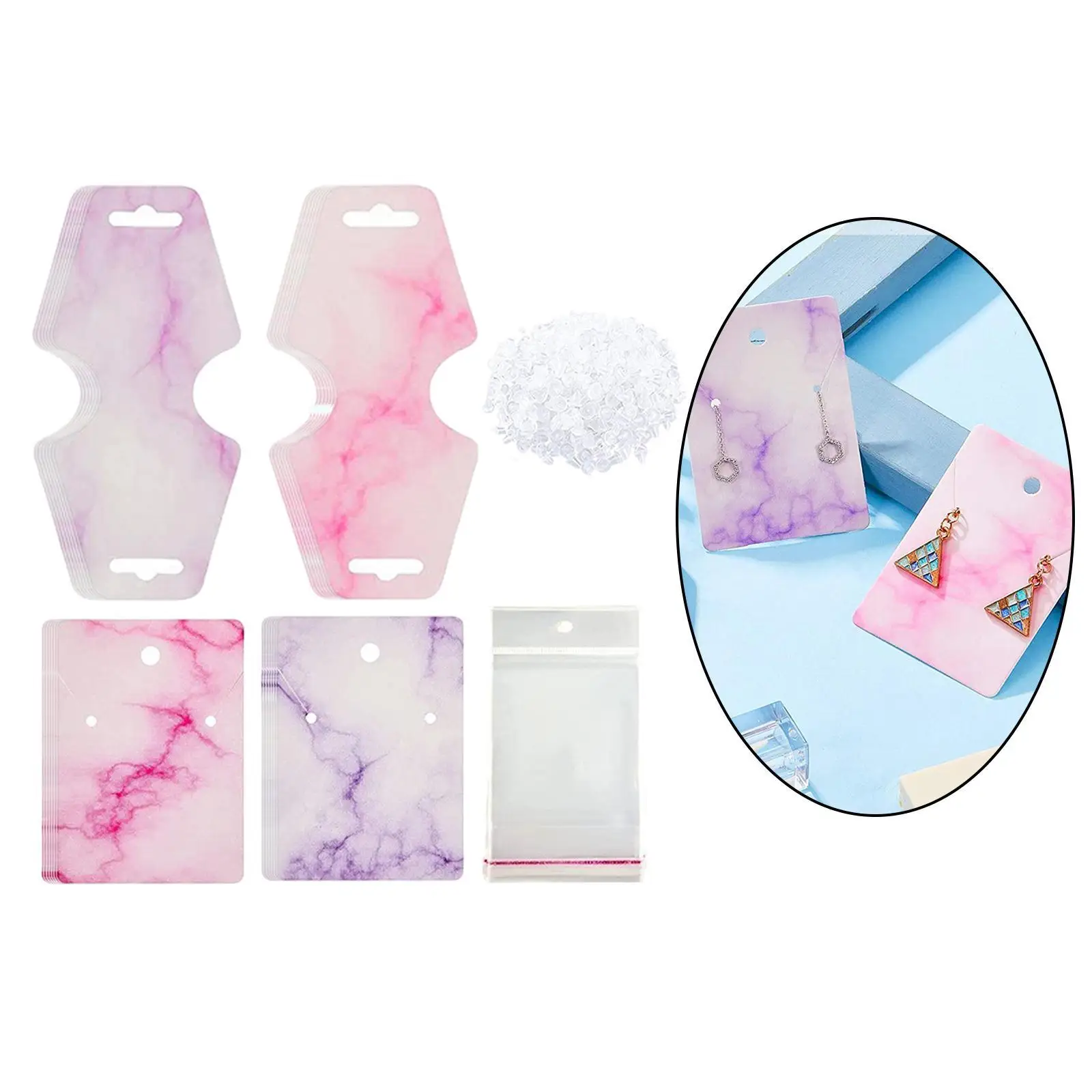 

Necklace Card Studs with 200Pcs Bag Card Paper Hanging Tag