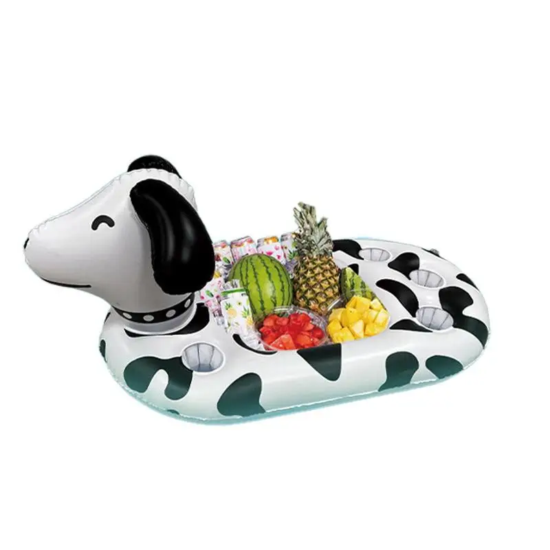 Table Summer Swimming Pool Bar Tray Pineapple/puppy Ice Bucket Cup Holder