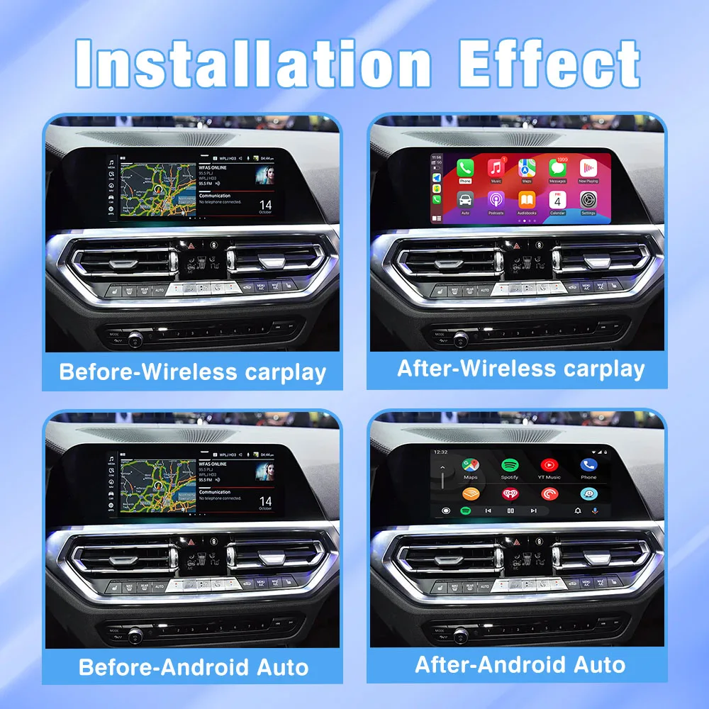 Фото Беспроводной адаптер CarPlay Android Auto iDrive 7 для BMW 3 серии G20 2019-2024, подходит для моделей 320i, 330i, M340i, 318d, 320d, 330d, M340d, 330e, G80 №5
