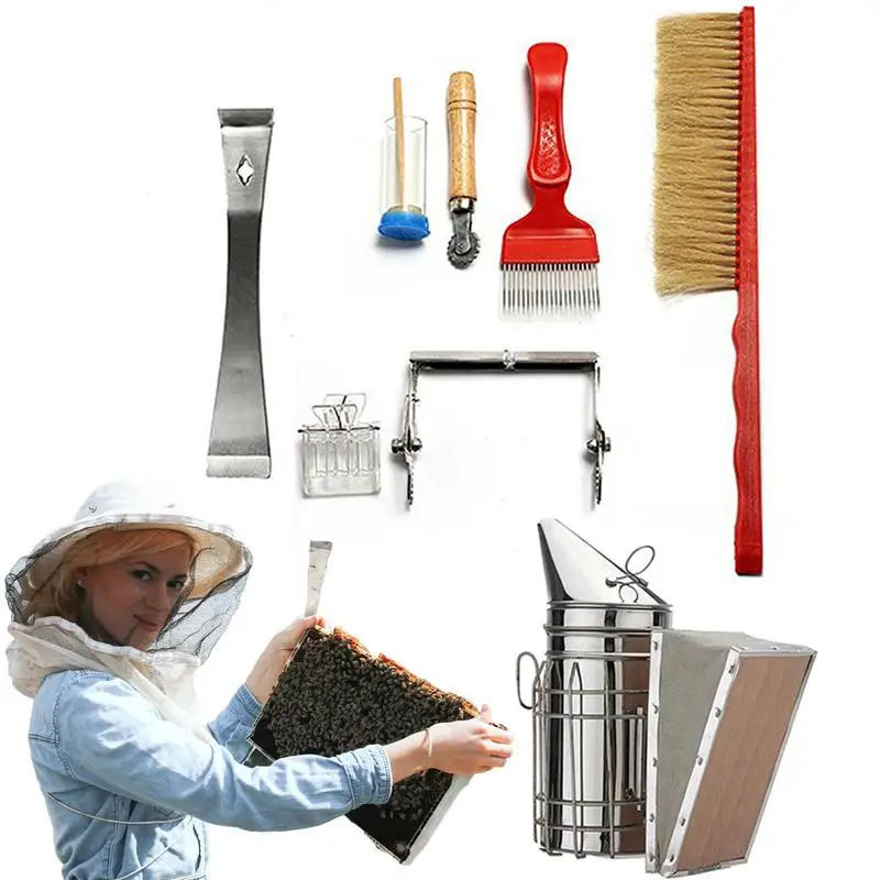 

Набор инструментов для пчеловодства, комплект из 8 предметов для начинающих и профессионалов