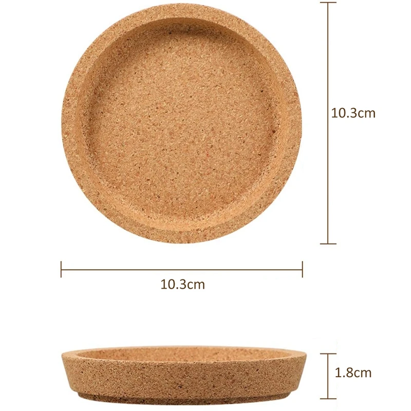 

5 Pcs Cork Coaster For Beverage Coasters, Heat-Resistant Water Reusable Natural Round Coasters For Restaurants And Bars
