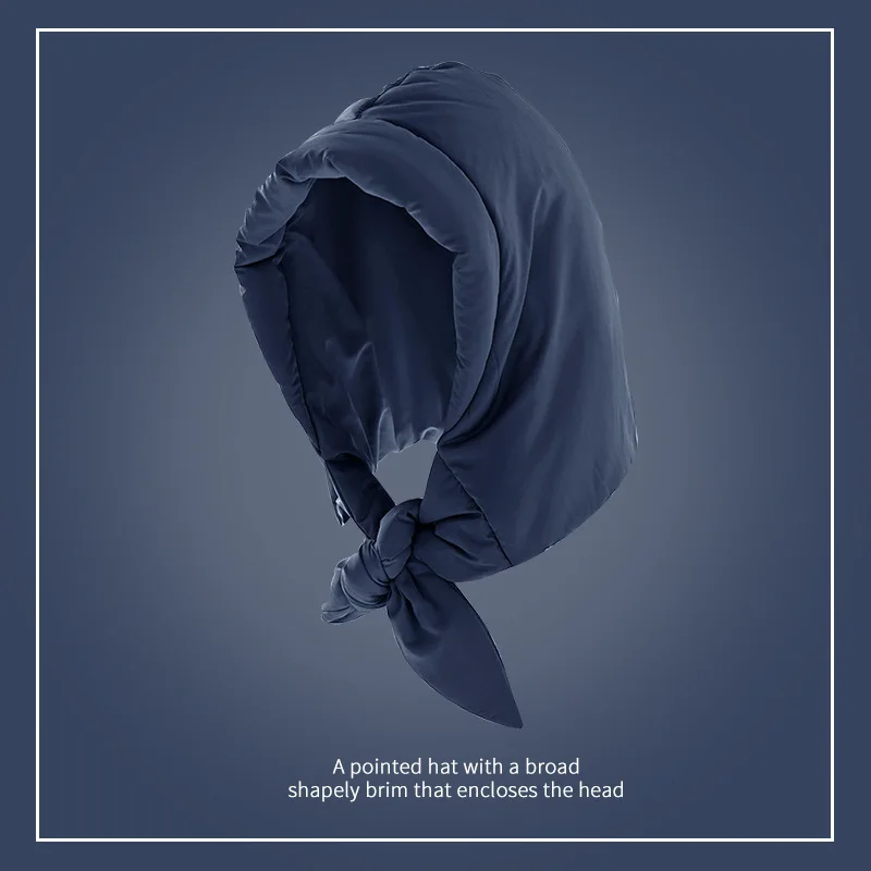 

Модные трендовые облегающие шапки, зимние Пуховые шапки, однотонная литературная треугольная шапка, женская зимняя теплая шапка, унисекс, шляпы, Повседневная шапка