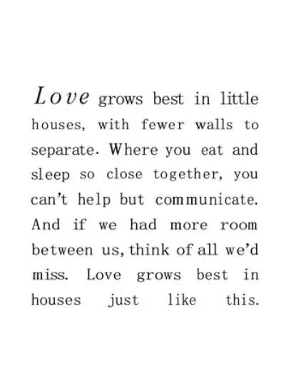 

Love Grows in Houses Like This Quotes Art Print Silk Poster Home Wall Decor 24x36inch