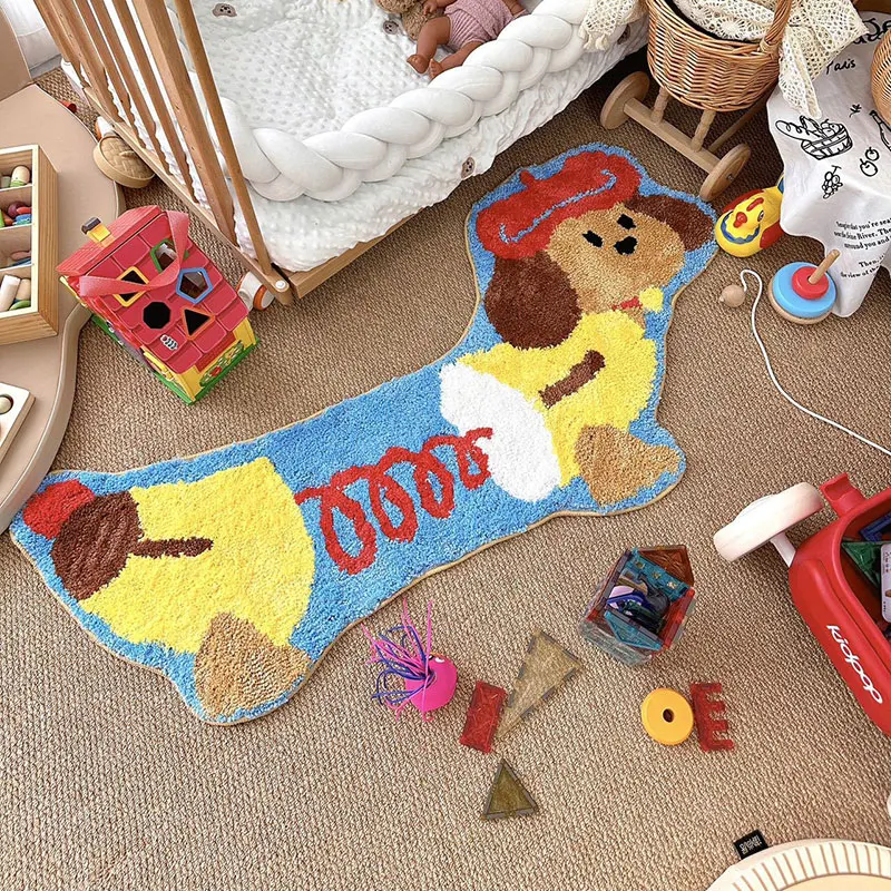 Kawaii ковер для щенка пушистый нестандартный прикроватный напольный коврик собаки