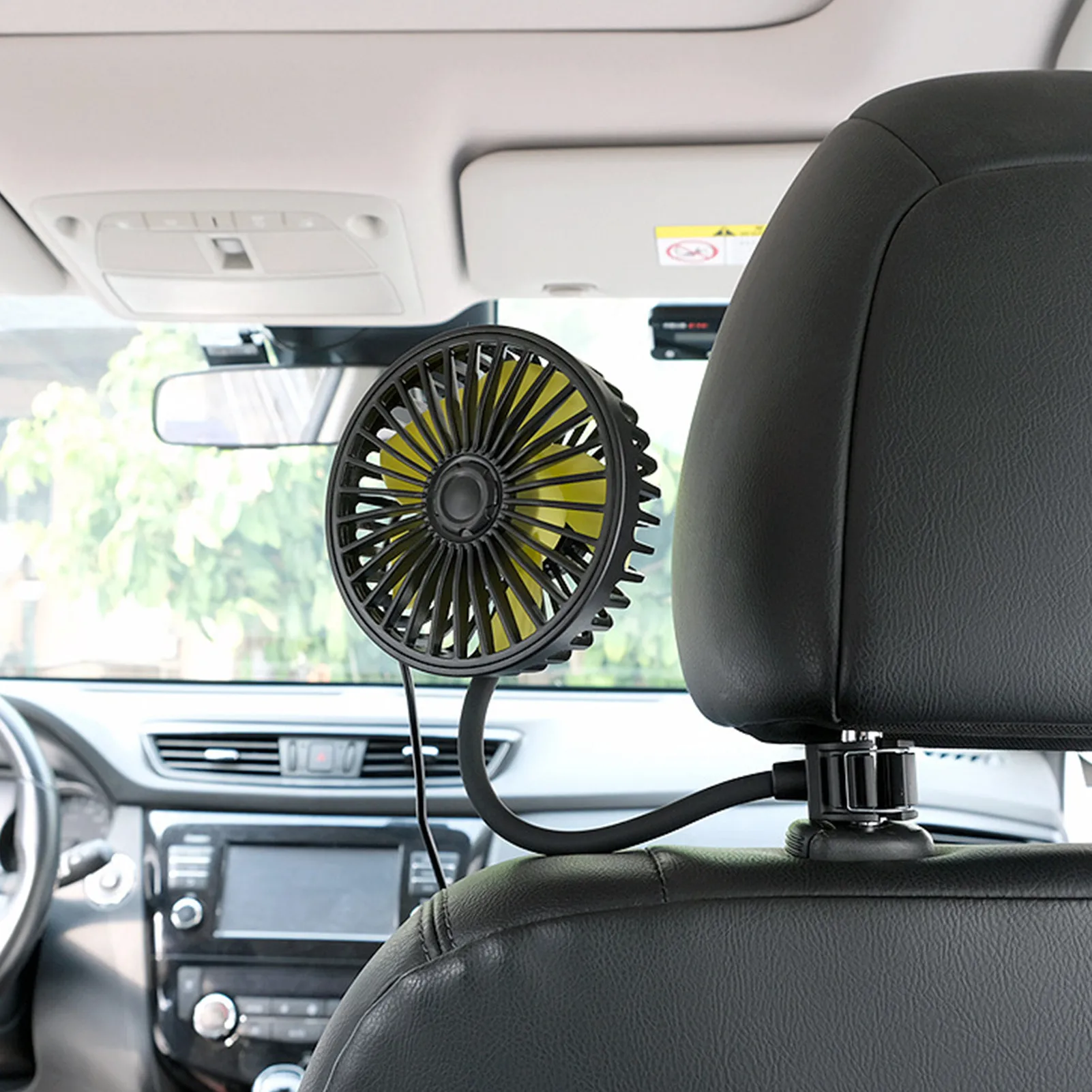

Electric Car Fan For Rear Seat Auto Cooling Fan 360 Degree Rotary USB Portable Fan For Stroller Automobile Dashboard Backseat