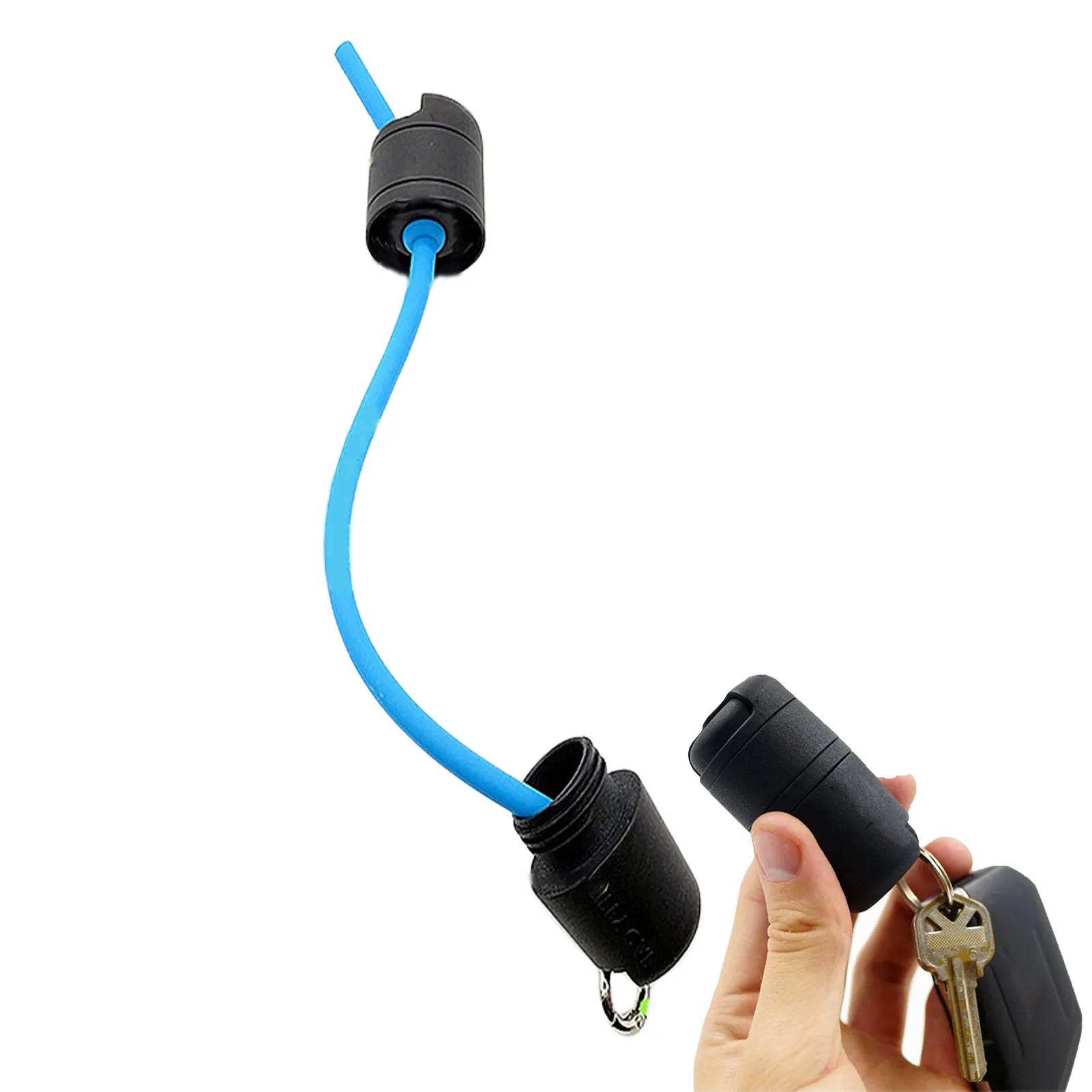 

Portable Beverage Straw Spill-proof Safe Silicone Straw Reusable Air-tight Universal Key Chain Beverage Straw Drink Suction For