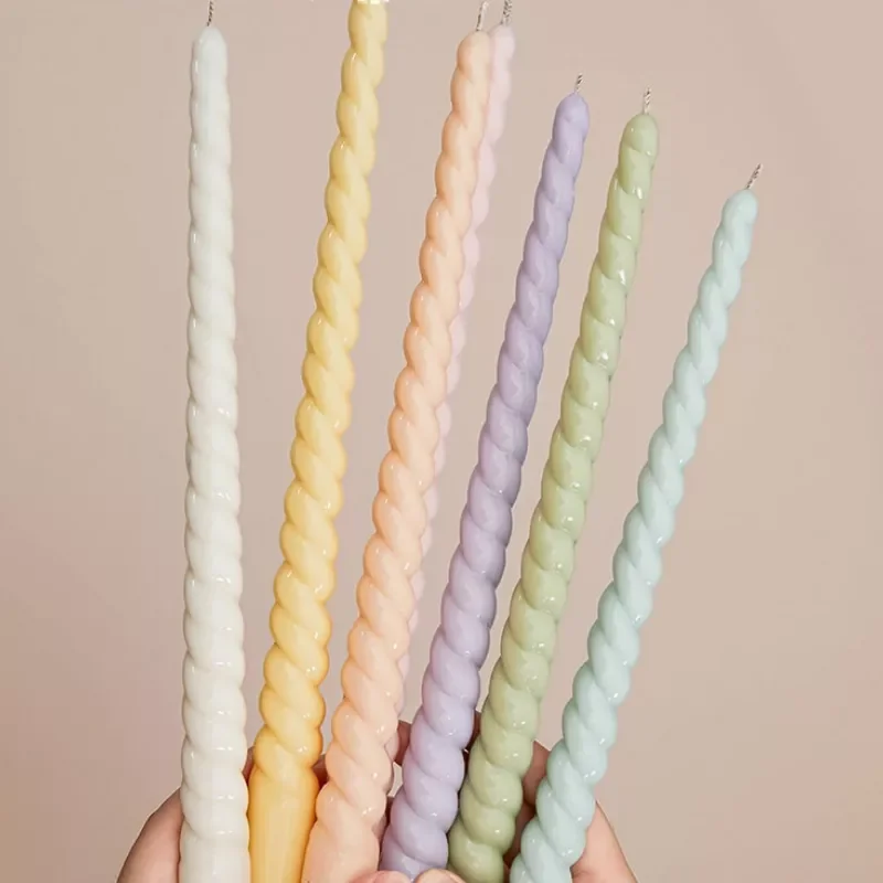 

Fat Long Rod Spiral PC Silicon Candle Mold Geometry Candle Making Resin Soap Chocolate Mold Gifts Craft Supplies Home Decor