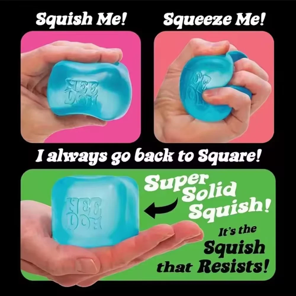 Сенсорная игрушка-антистресс Schylling NeeDoh Jellyfish Cube Super Solid Squish для снятия тревоги и стресса (art.: 3920db6309fa3) - 3920db6309fa3