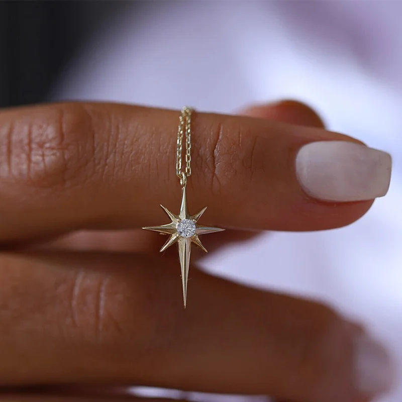 

Fashion Star Shape Zircon Collar Necklace for Women Wedding Party Necklace Jewelry Accessories Valentine's Day Christmas Gift