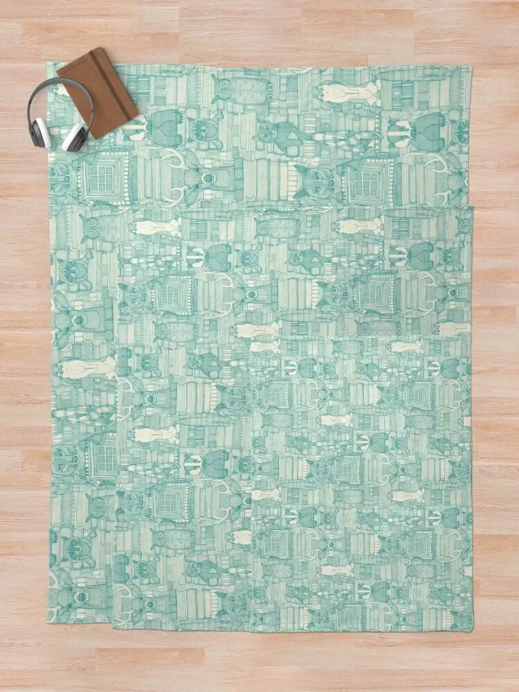 Фланелевое одеяло бирюзовое